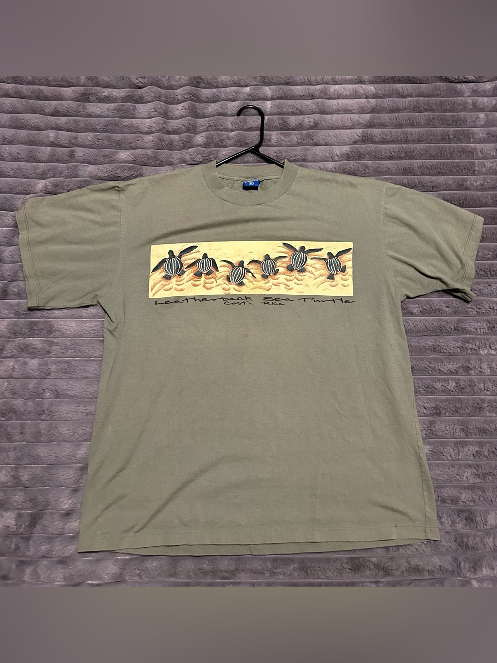JB Leather Back SeaTurtle Costa Rica Graphic Surf T-Shirt